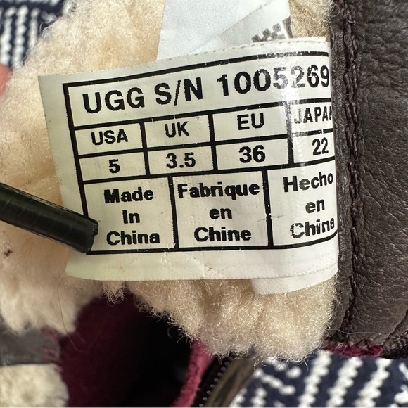 UGG Simmons Women Ankle Boot Zip Up Green Brown Leather Waterproof Sz 5 - Picture 5 of 8